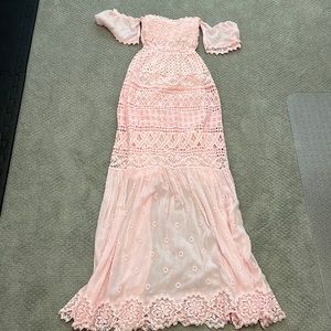 Temptation Positano off the shoulder lace dress